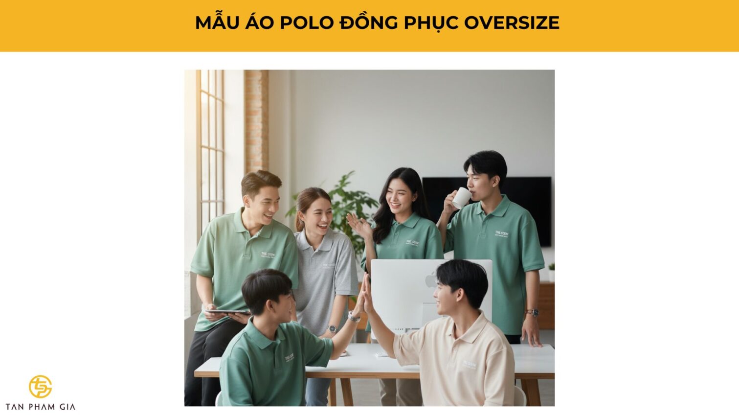 Mẫu Áo Polo Đồng Phục Oversize