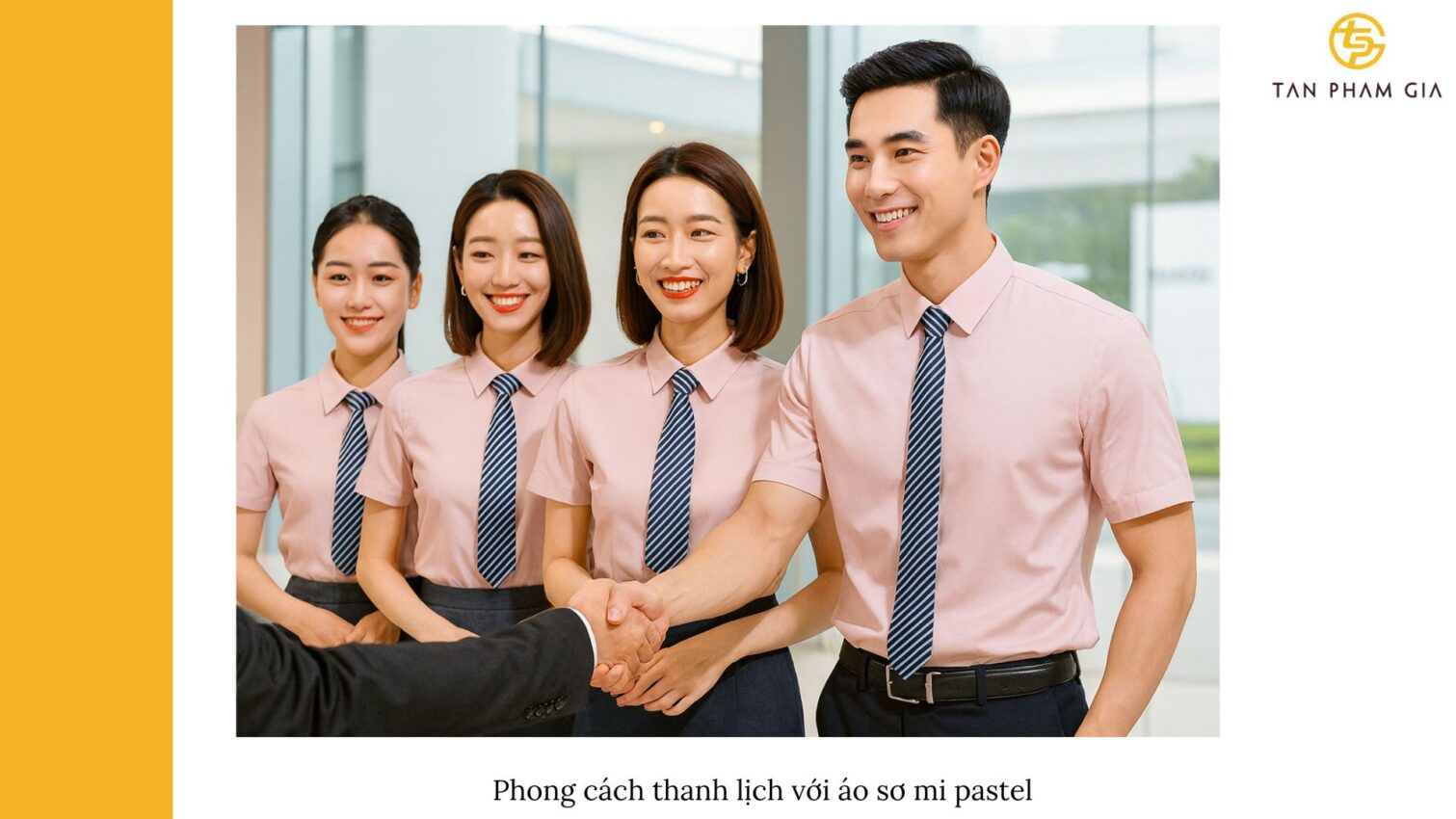 Đồng phục công sở phối màu pastel