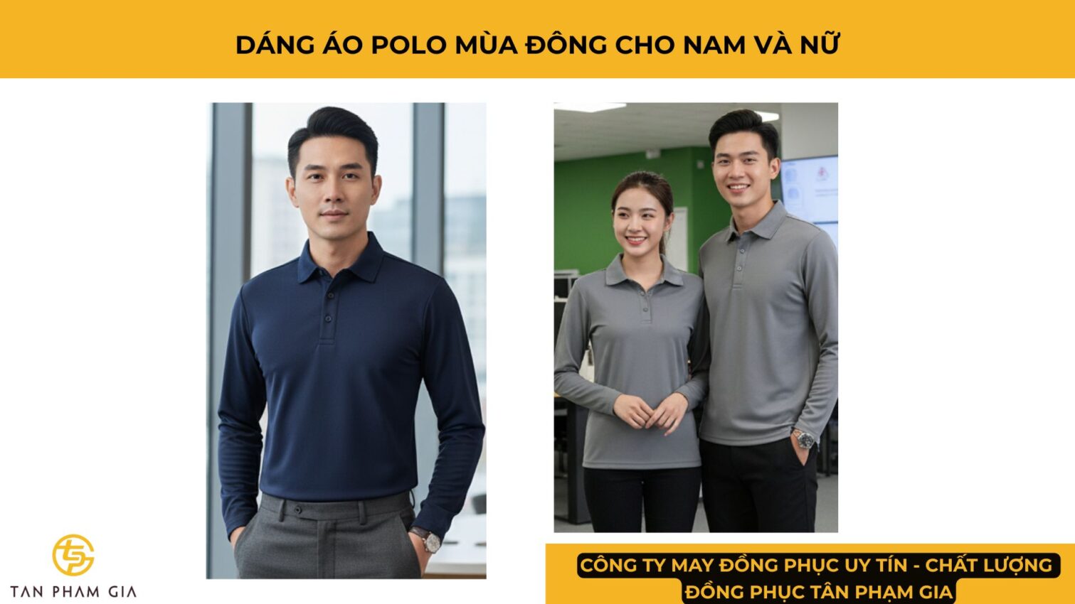Mẫu Áo Polo Đồng Phục Mùa Đông