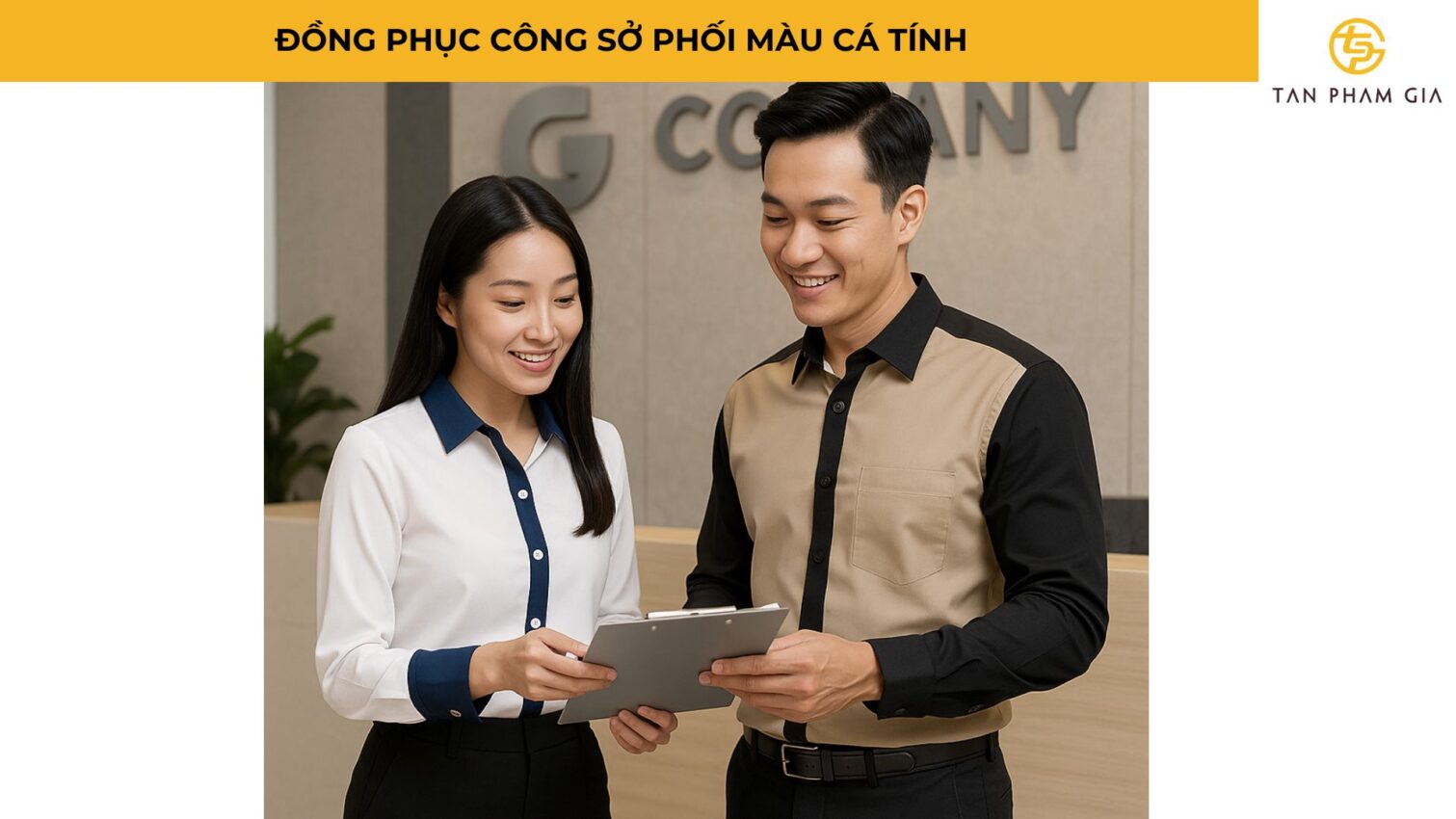 Đồng phục công sở phối màu cá tính
