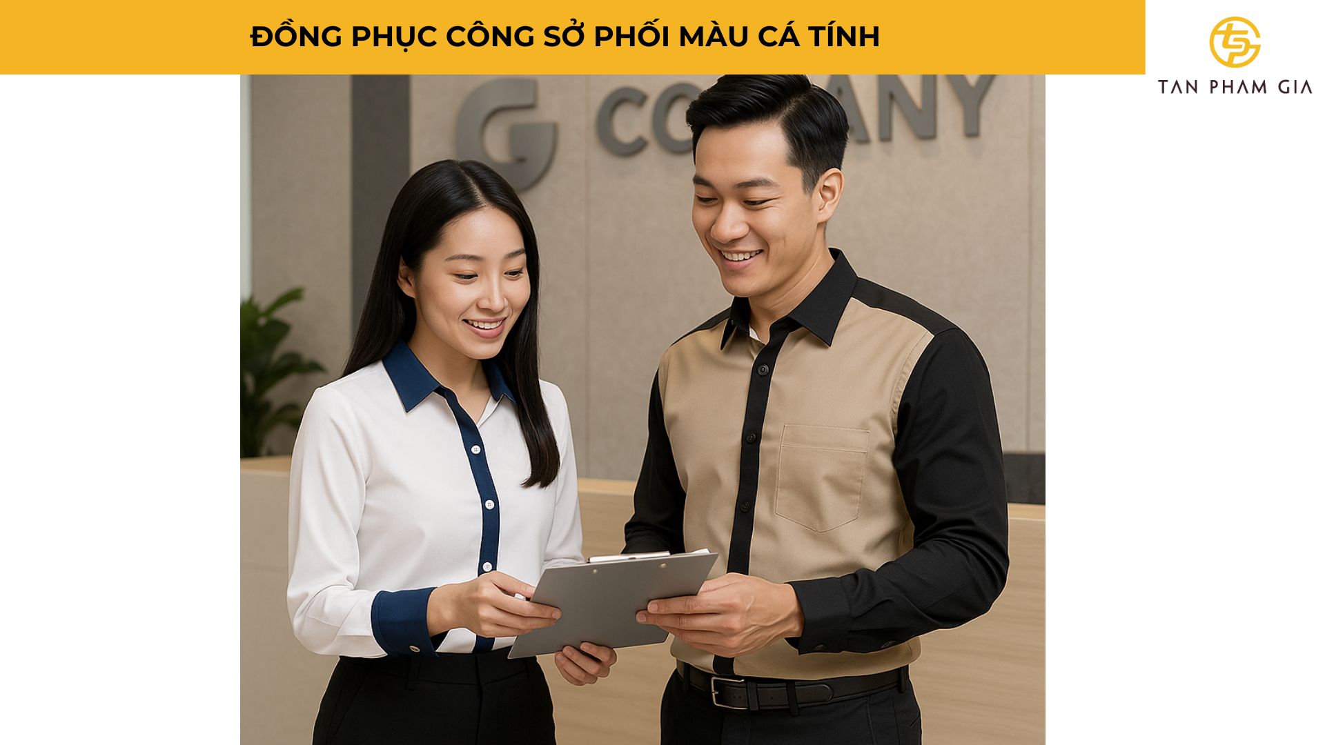 Đồng phục công sở phối màu cá tính