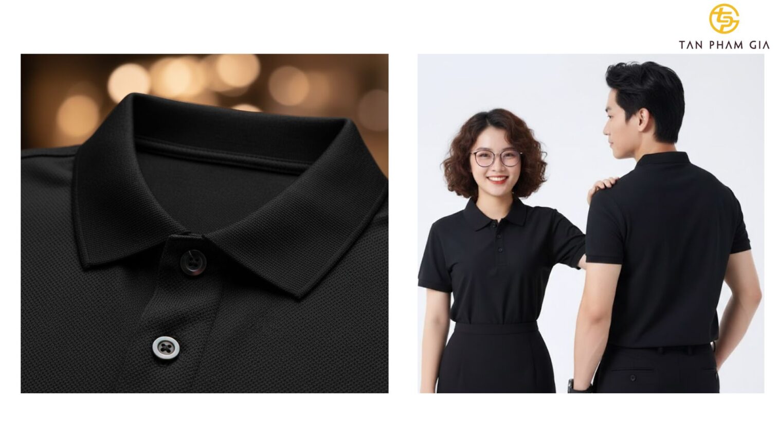 Mẫu Áo Polo Đồng Phục Màu Đen