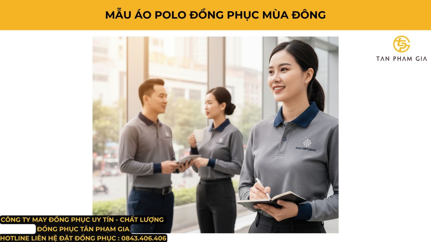 Mẫu Áo Polo Đồng Phục Mùa Đông