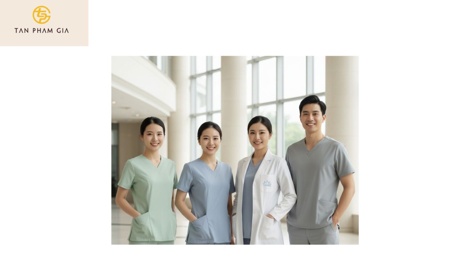 Đồng phục y tế vải bền màu giặt nhiều lần
