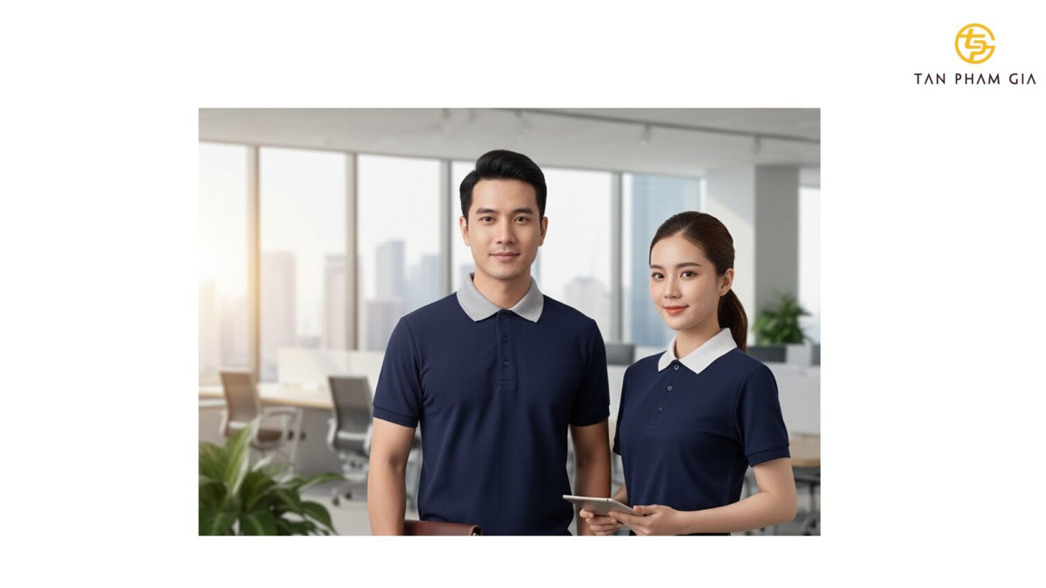 Mẫu Áo Polo Đồng Phục Xanh Navy