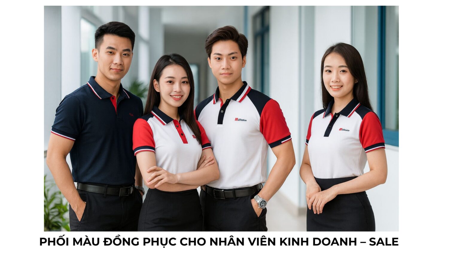 Đồng phục công sở phối màu cá tính