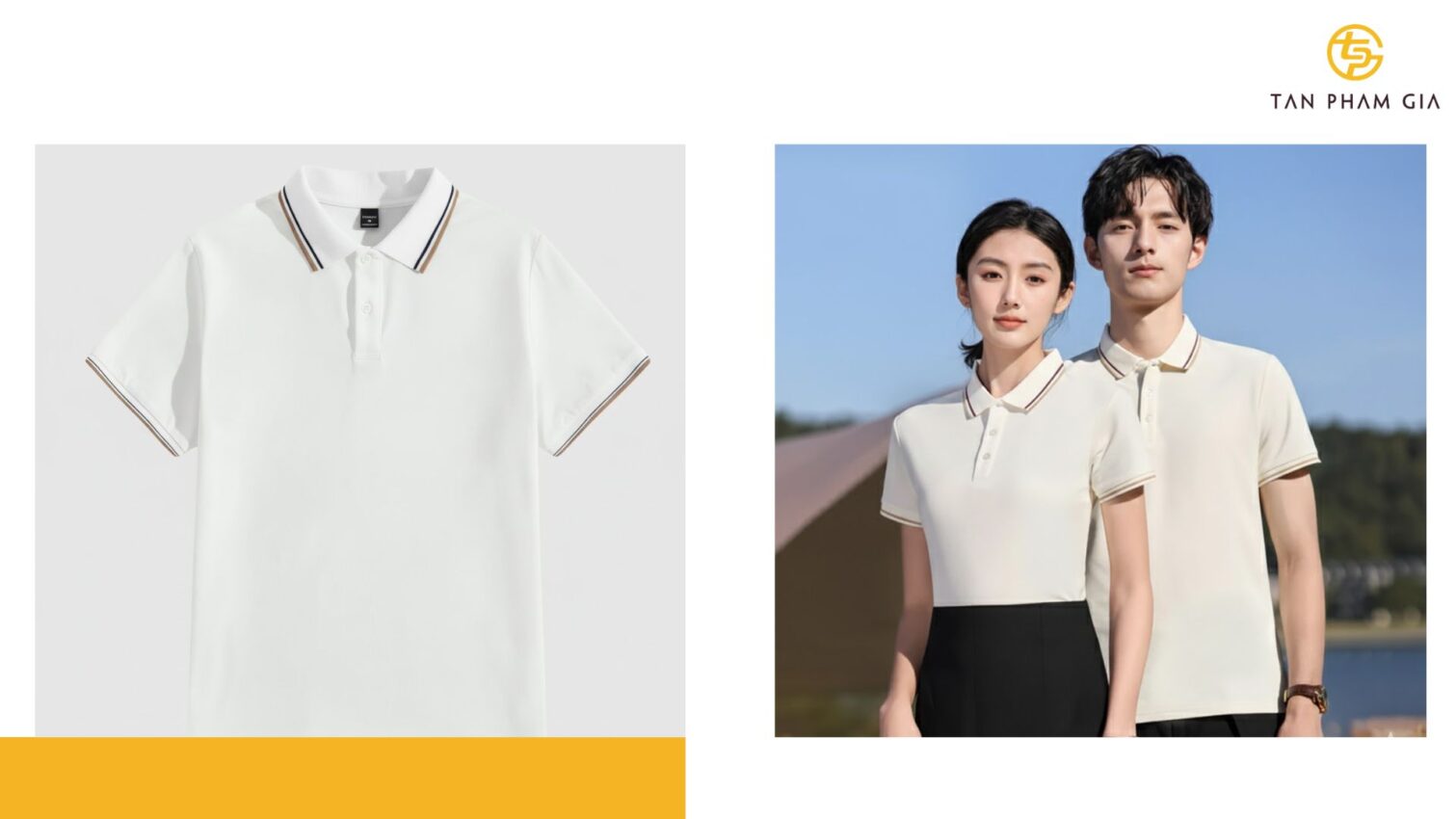 Mẫu Áo Polo Đồng Phục Màu Trắng