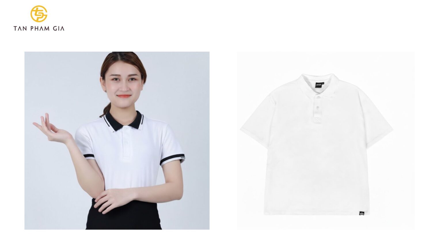 Mẫu Áo Polo Đồng Phục Màu Trắng