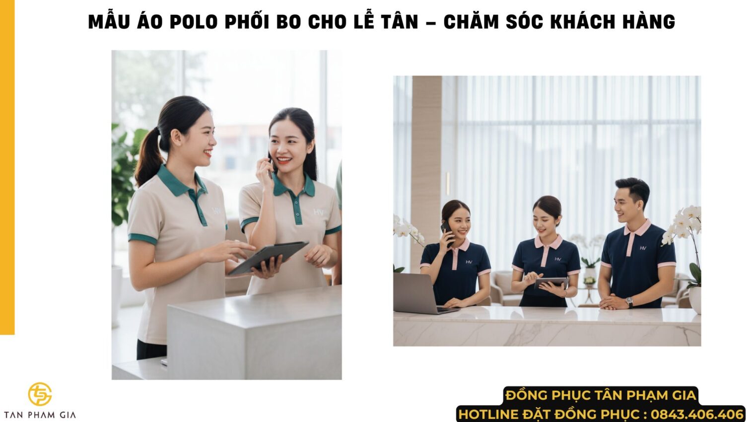 Mẫu Áo Polo Đồng Phục Phối Bo
