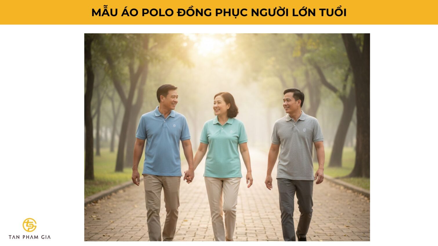 Mẫu Áo Polo Đồng Phục Người Lớn Tuổi