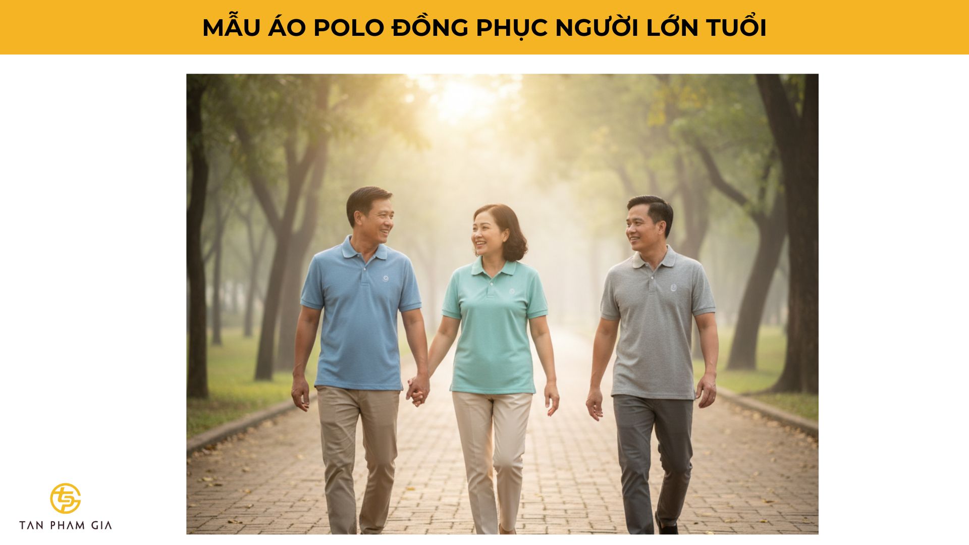Mẫu Áo Polo Đồng Phục Người Lớn Tuổi
