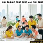 Mẫu Áo Polo Đồng Phục Màu Tươi Sáng