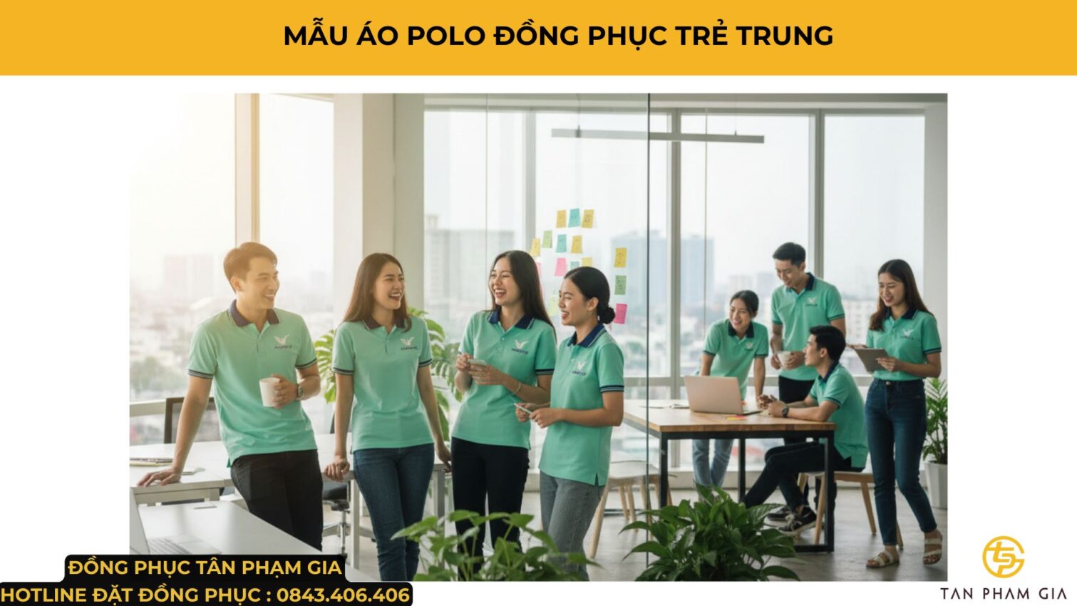 Mẫu Áo Polo Đồng Phục Trẻ Trung