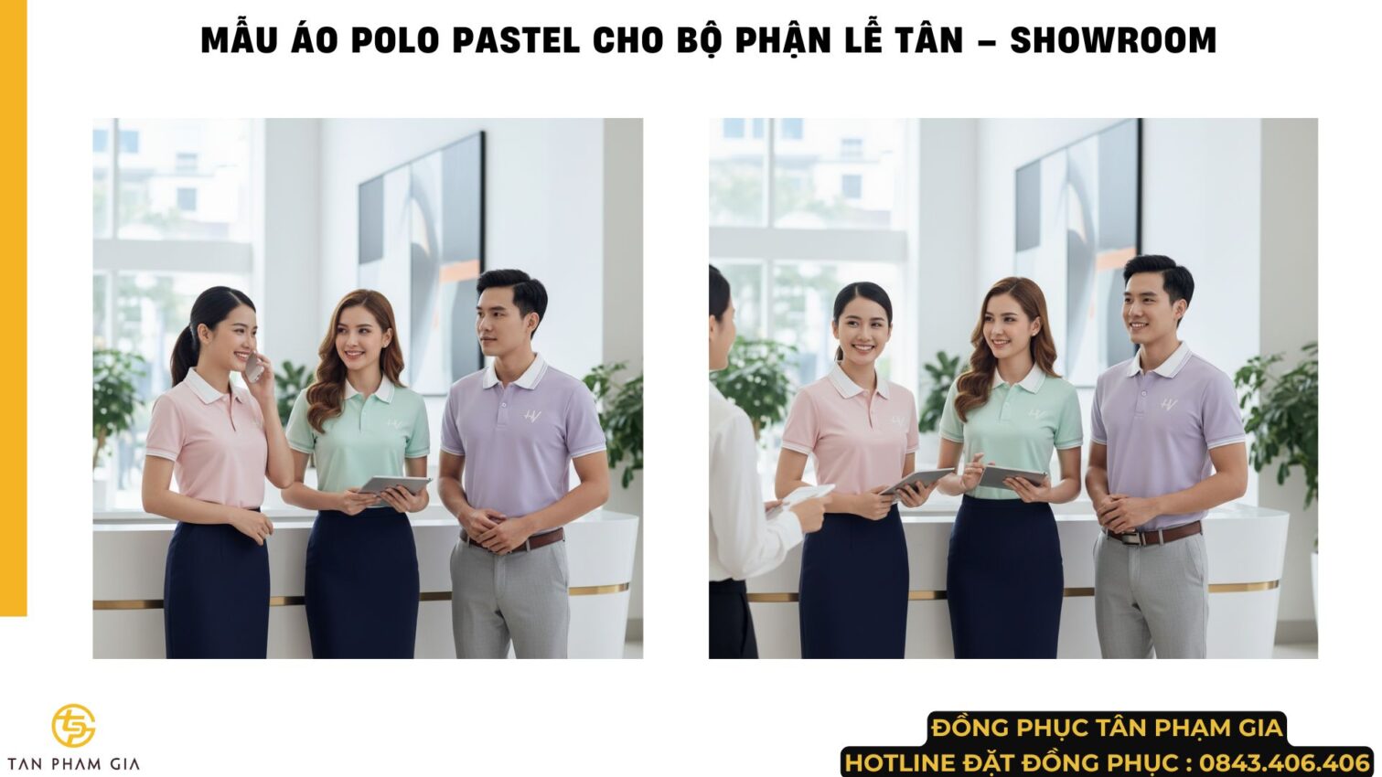 Mẫu Áo Polo Đồng Phục Màu Pastel