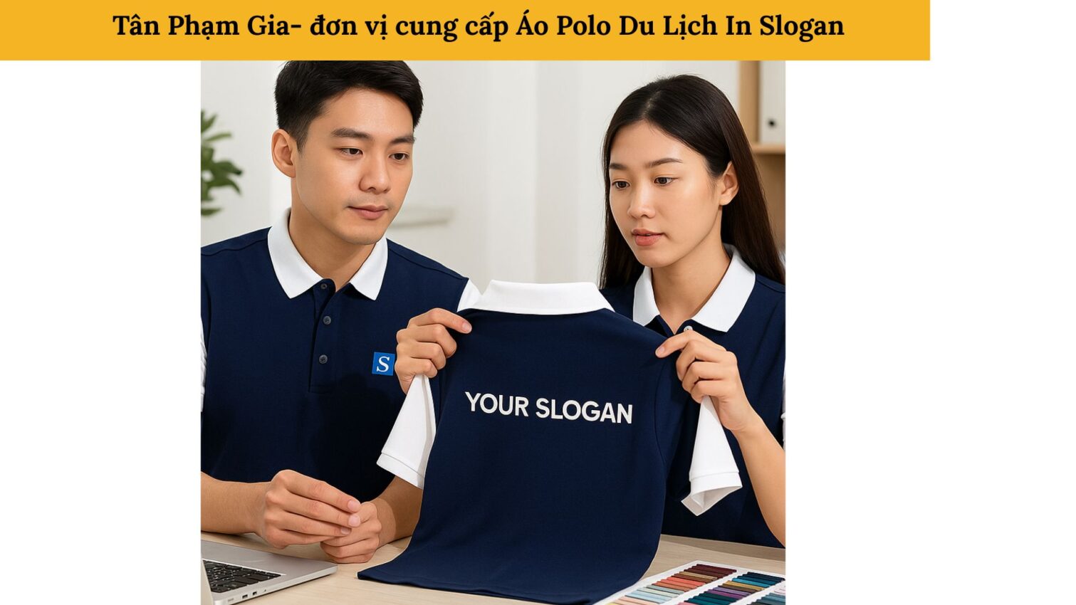 Áo Polo Du Lịch In Slogan