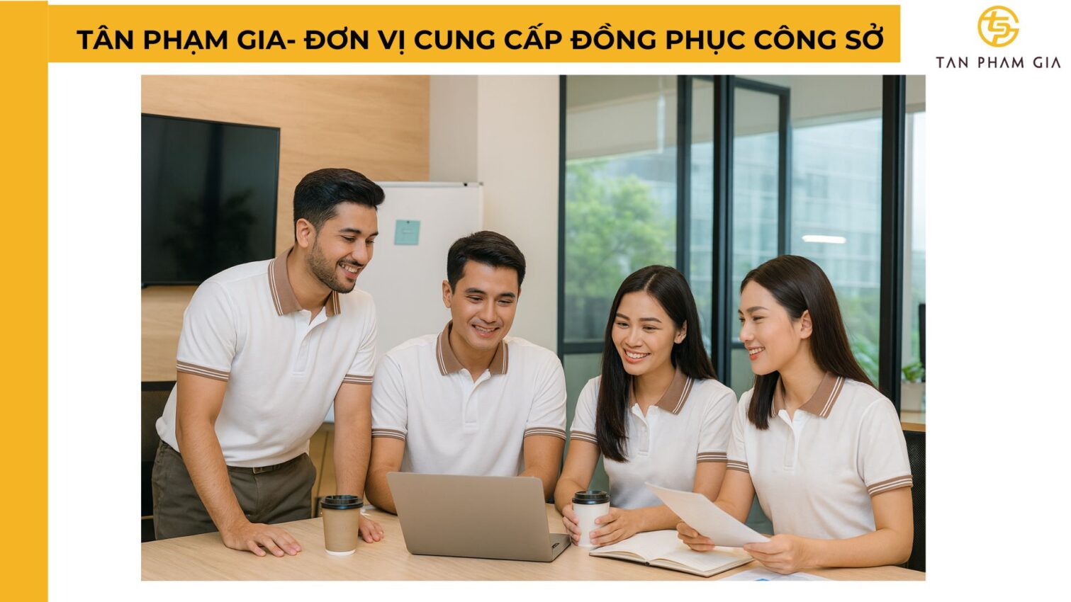 Đồng phục công sở phối màu trẻ trung