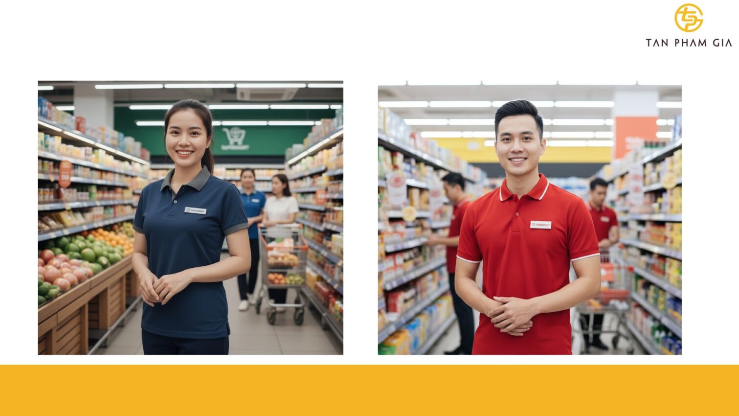 Mẫu Áo Polo Đồng Phục Siêu Thị