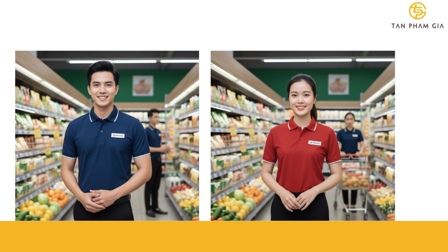 Mẫu Áo Polo Đồng Phục Siêu Thị