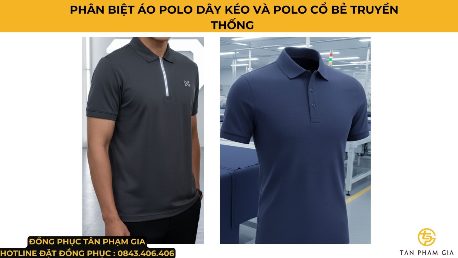 Mẫu Áo Polo Đồng Phục Có Dây Kéo