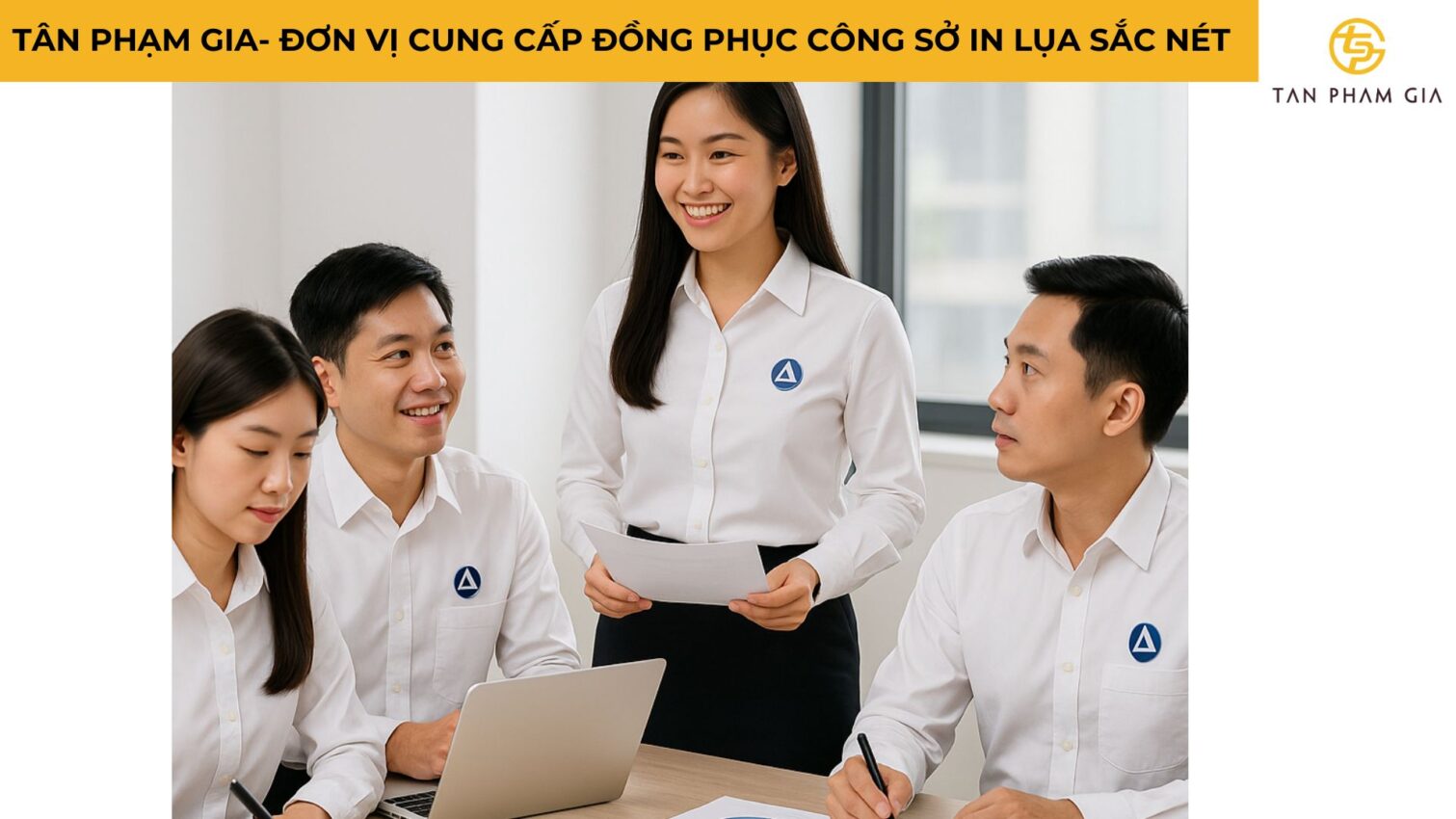 Đồng phục công sở in lụa sắc nét