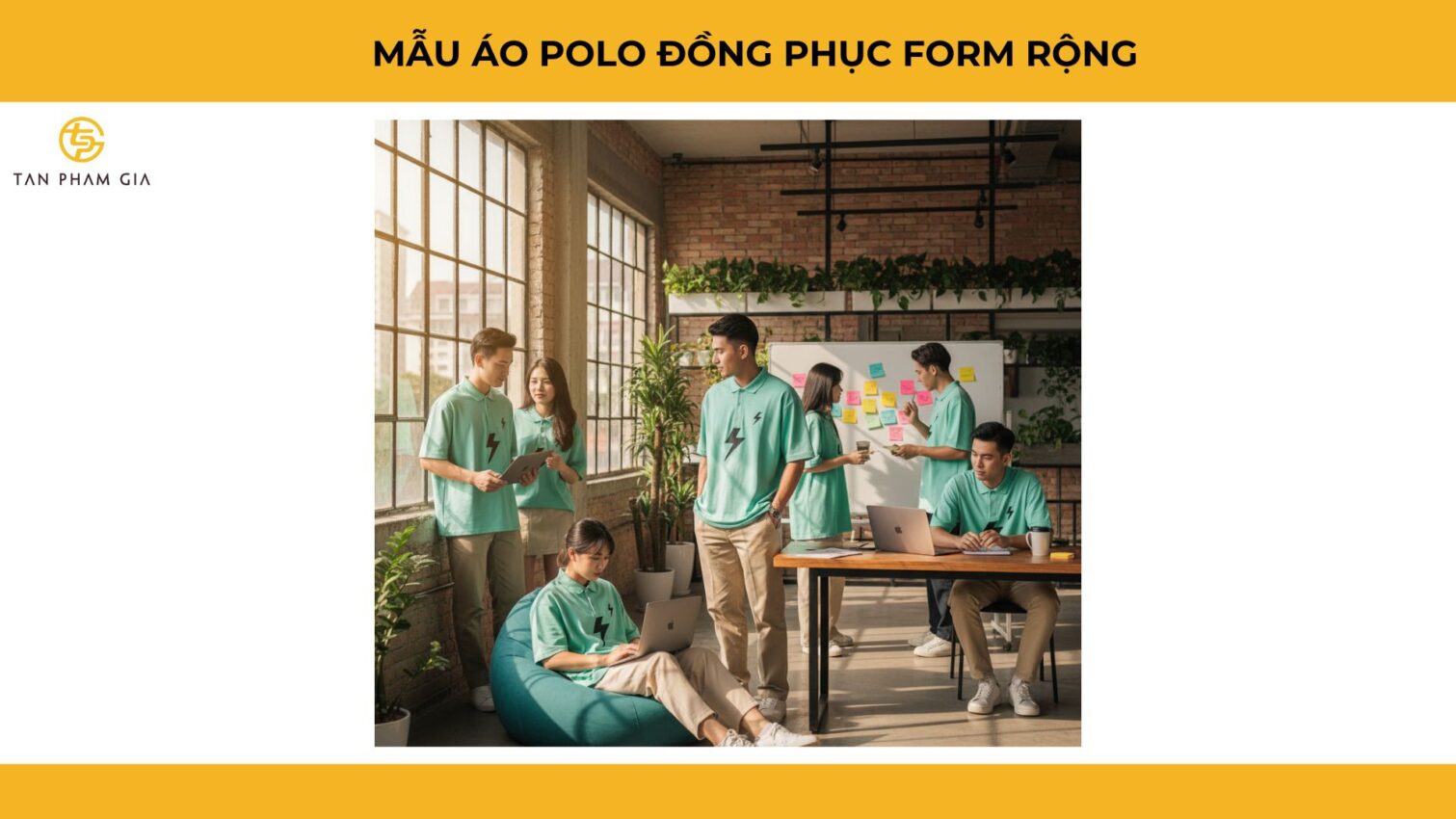 Mẫu Áo Polo Đồng Phục Form Rộng