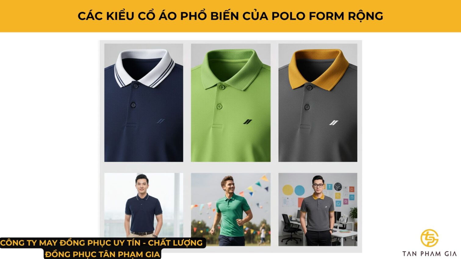 Mẫu Áo Polo Đồng Phục Form Rộng