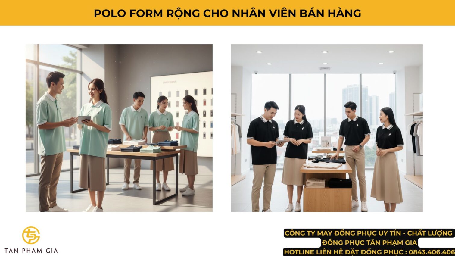 Mẫu Áo Polo Đồng Phục Form Rộng