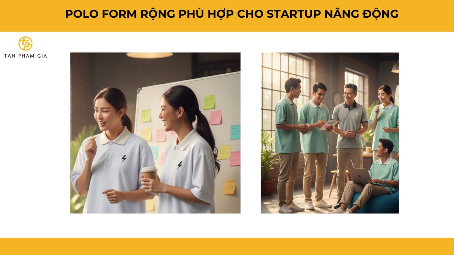 Mẫu Áo Polo Đồng Phục Form Rộng