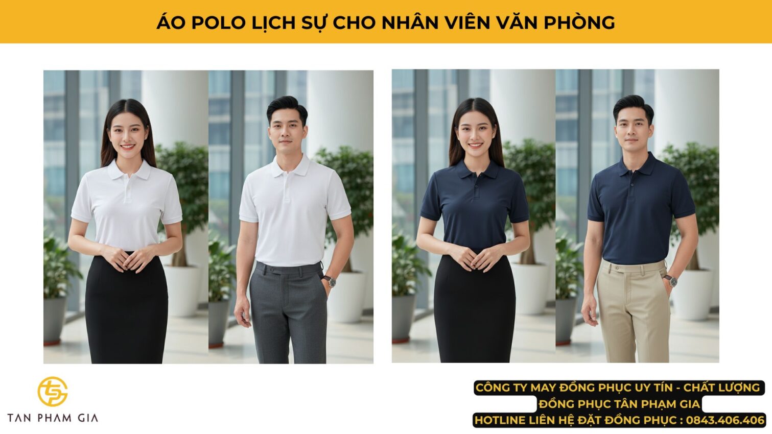 Mẫu Áo Polo Đồng Phục Lịch Sự