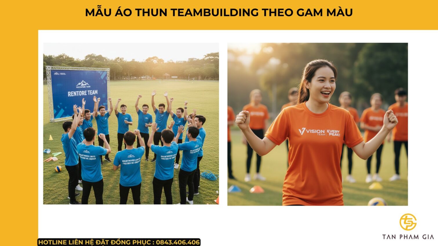Mẫu Áo Thun Teambuilding Theo Gam Màu