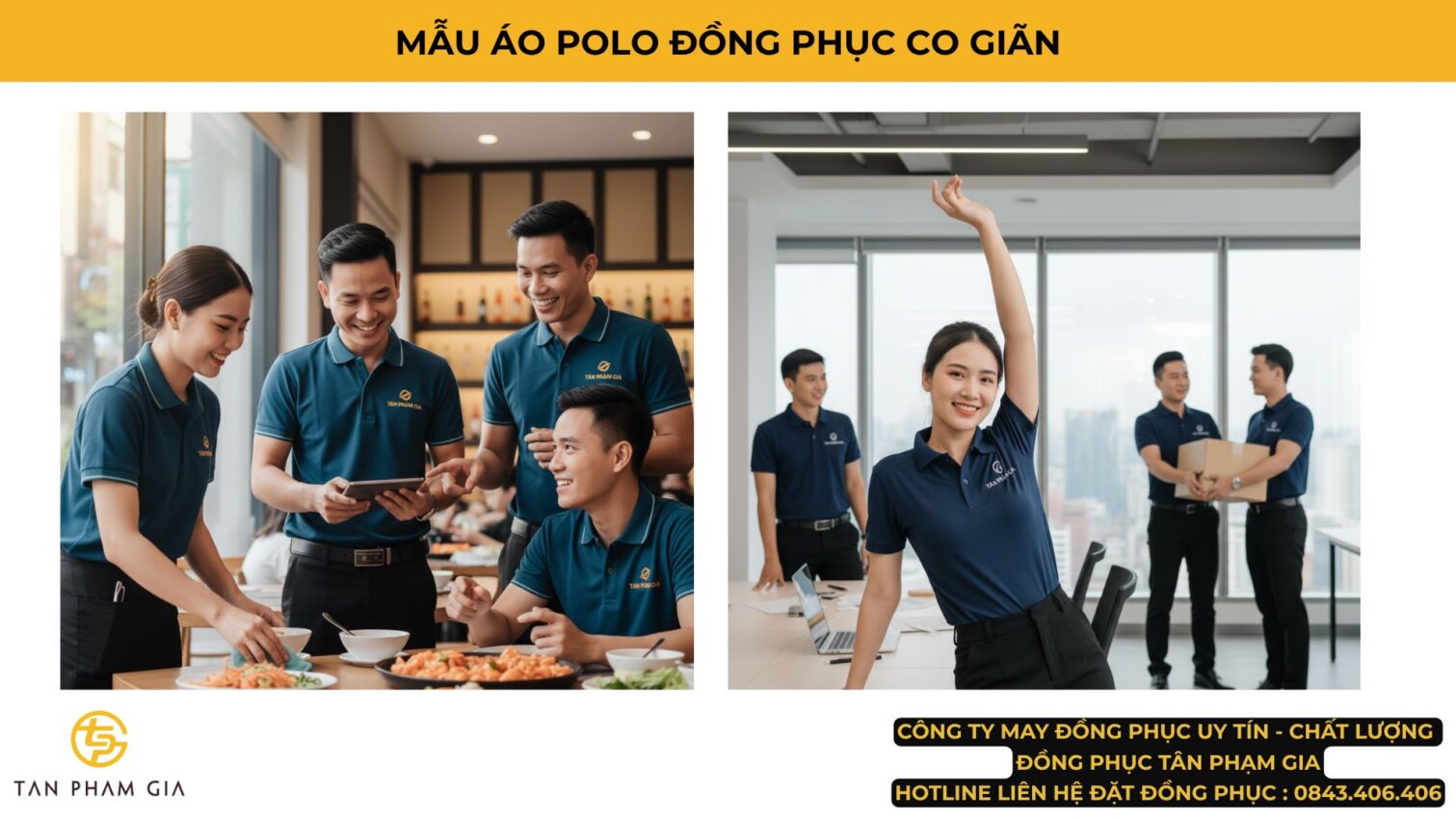 Mẫu Áo Polo Đồng Phục Co Giãn