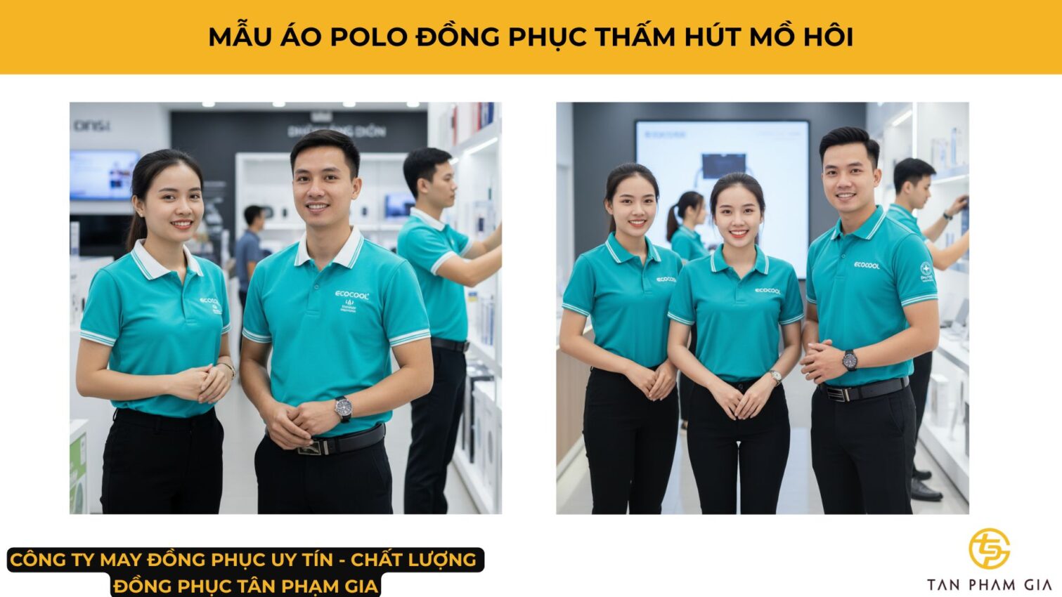 Mẫu Áo Polo Đồng Phục Thấm Hút Mồ Hôi