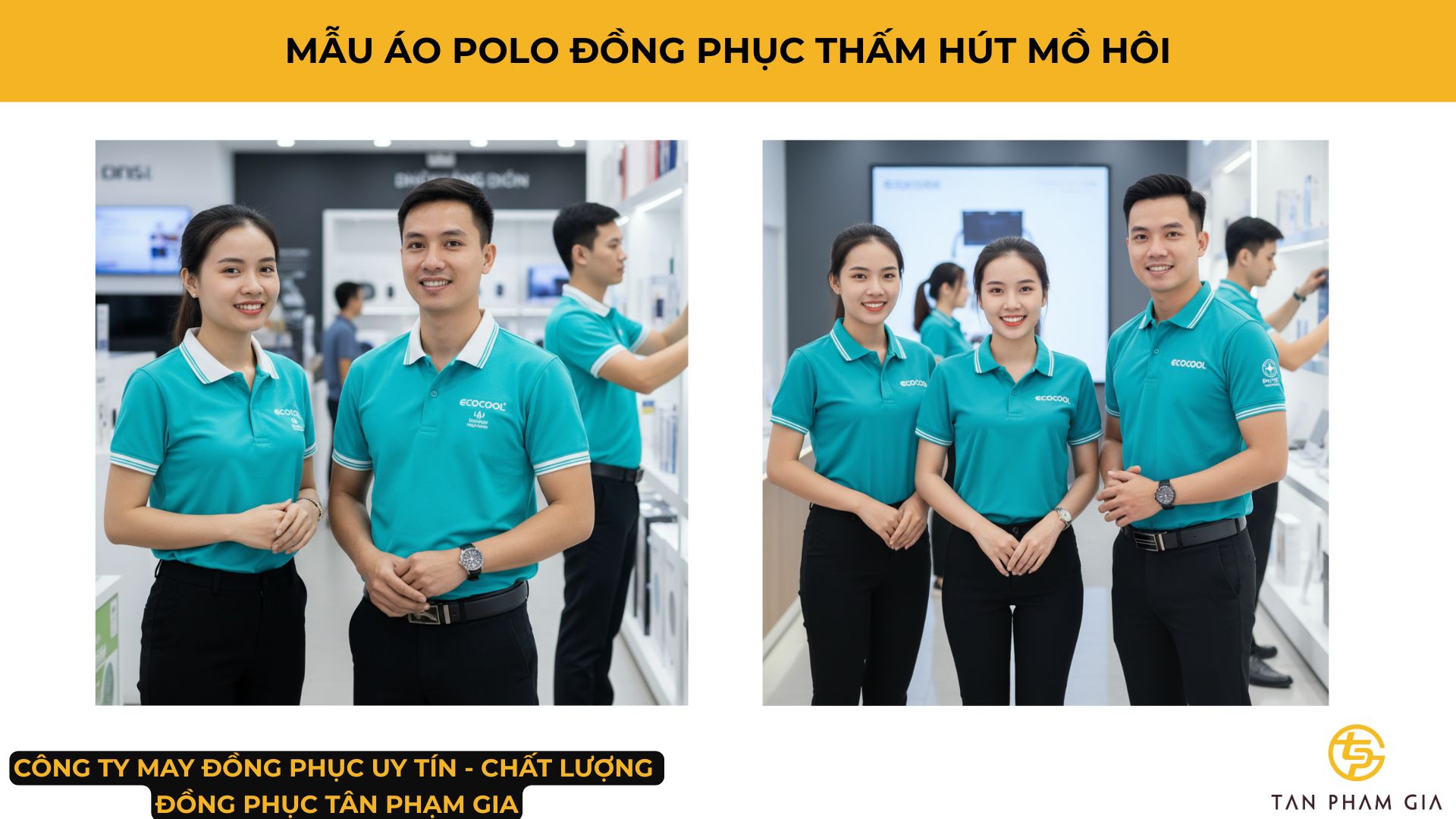 Mẫu Áo Polo Đồng Phục Thấm Hút Mồ Hôi