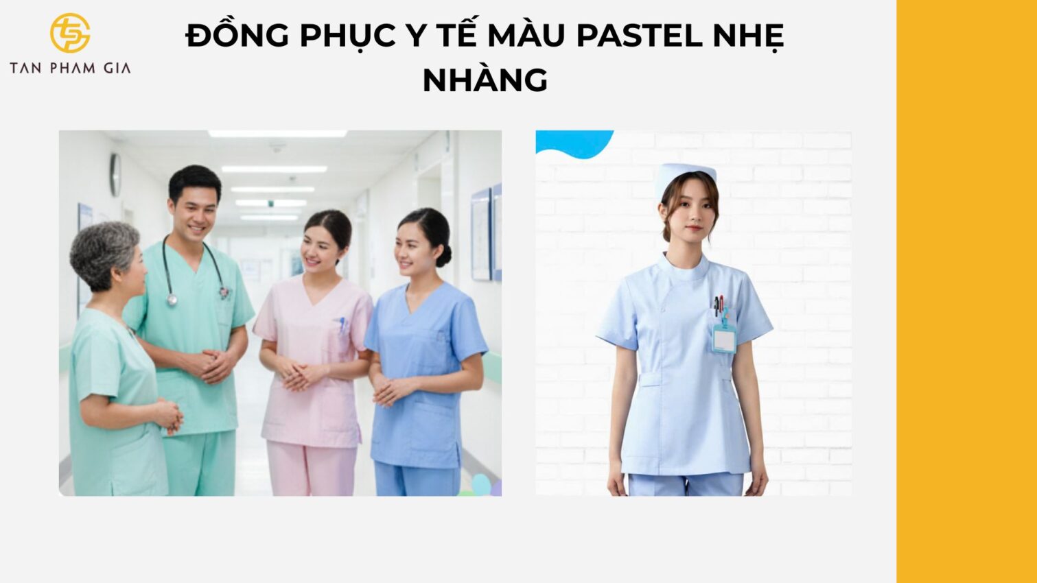 Đồng phục y tế màu pastel nhẹ nhàng