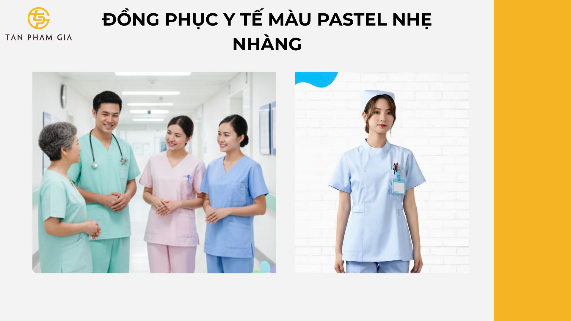 Đồng phục y tế màu pastel nhẹ nhàng