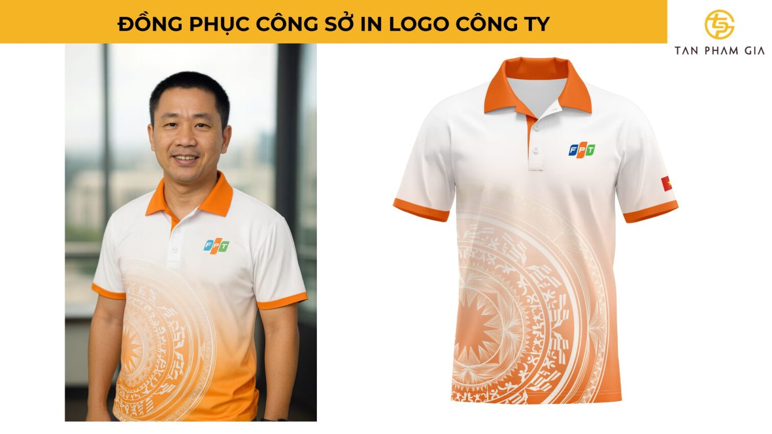 Đồng phục công sở in logo công ty