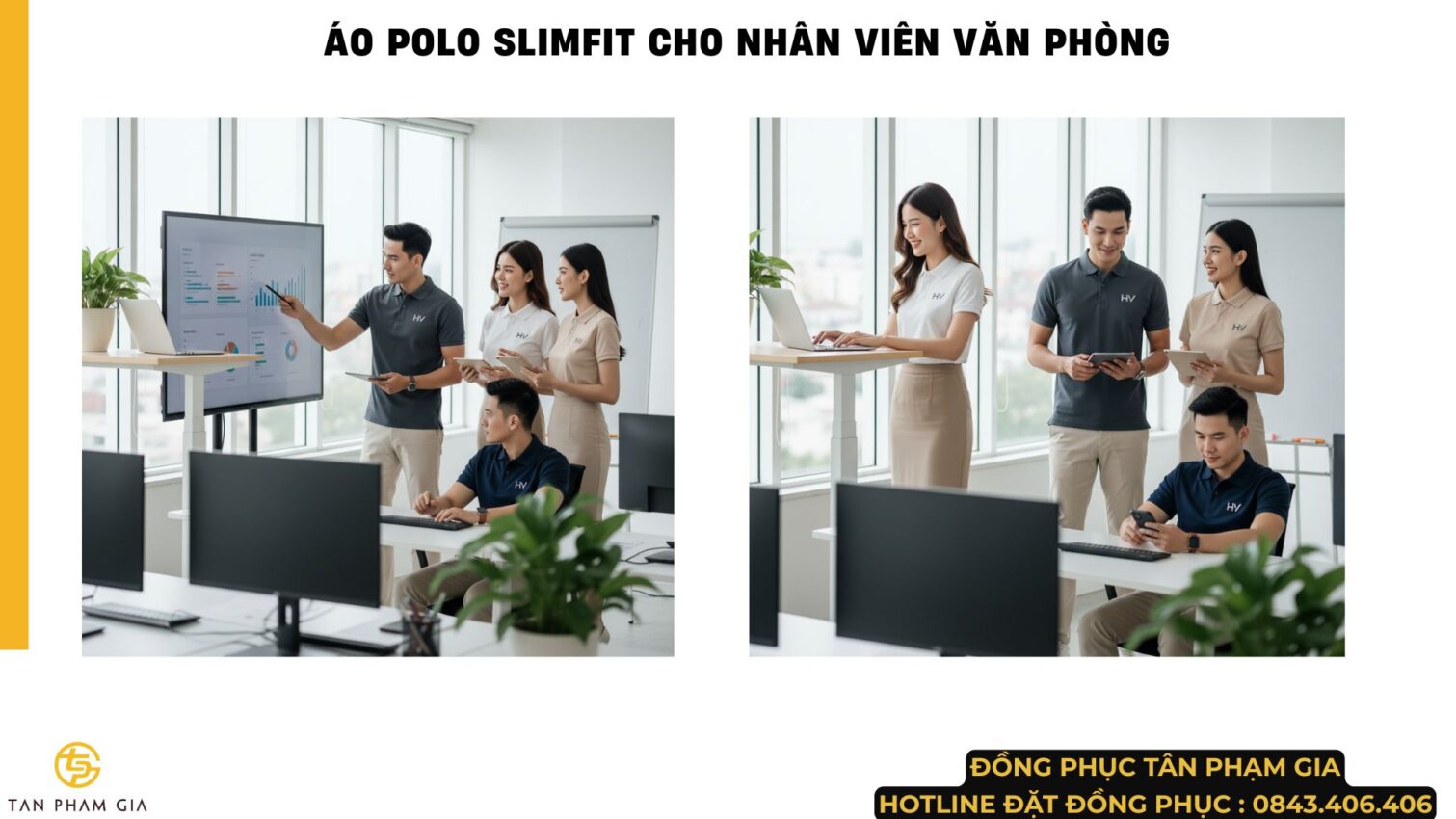 Mẫu Áo Polo Đồng Phục Dáng Slimfit