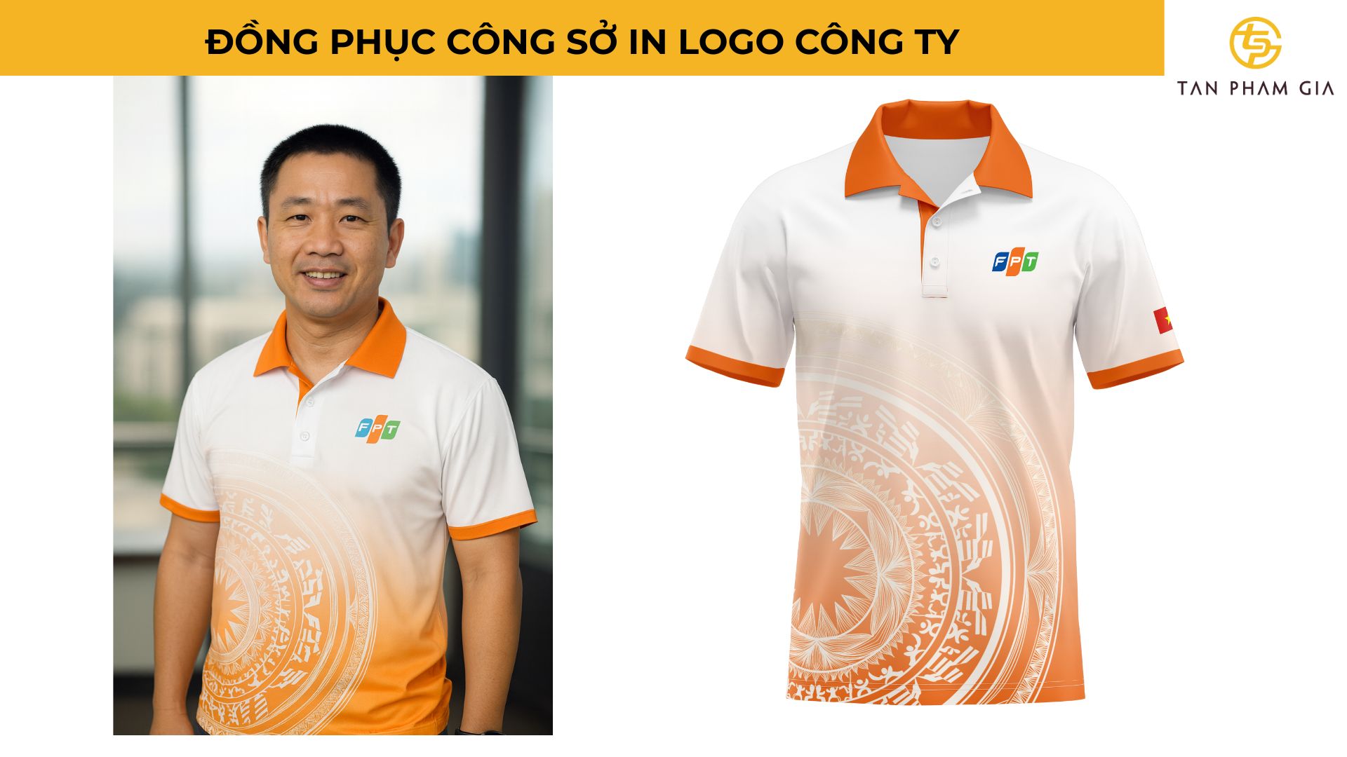 Đồng phục công sở in logo công ty