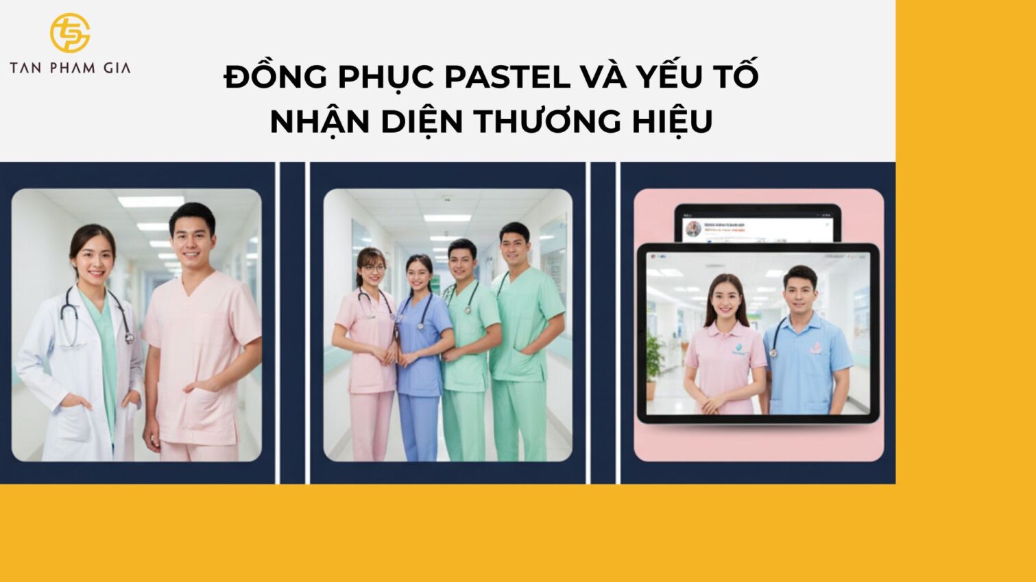 Đồng phục y tế màu pastel nhẹ nhàng