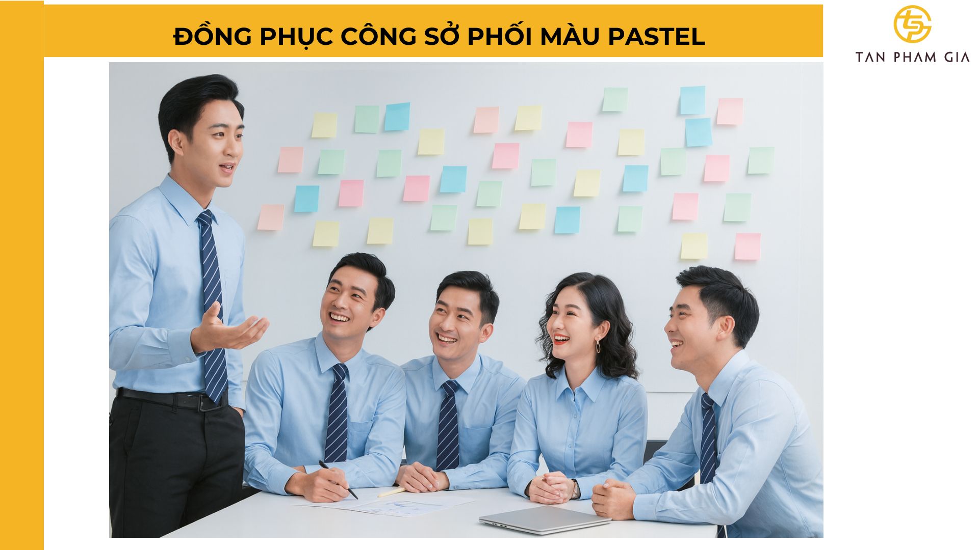 Đồng phục công sở phối màu pastel