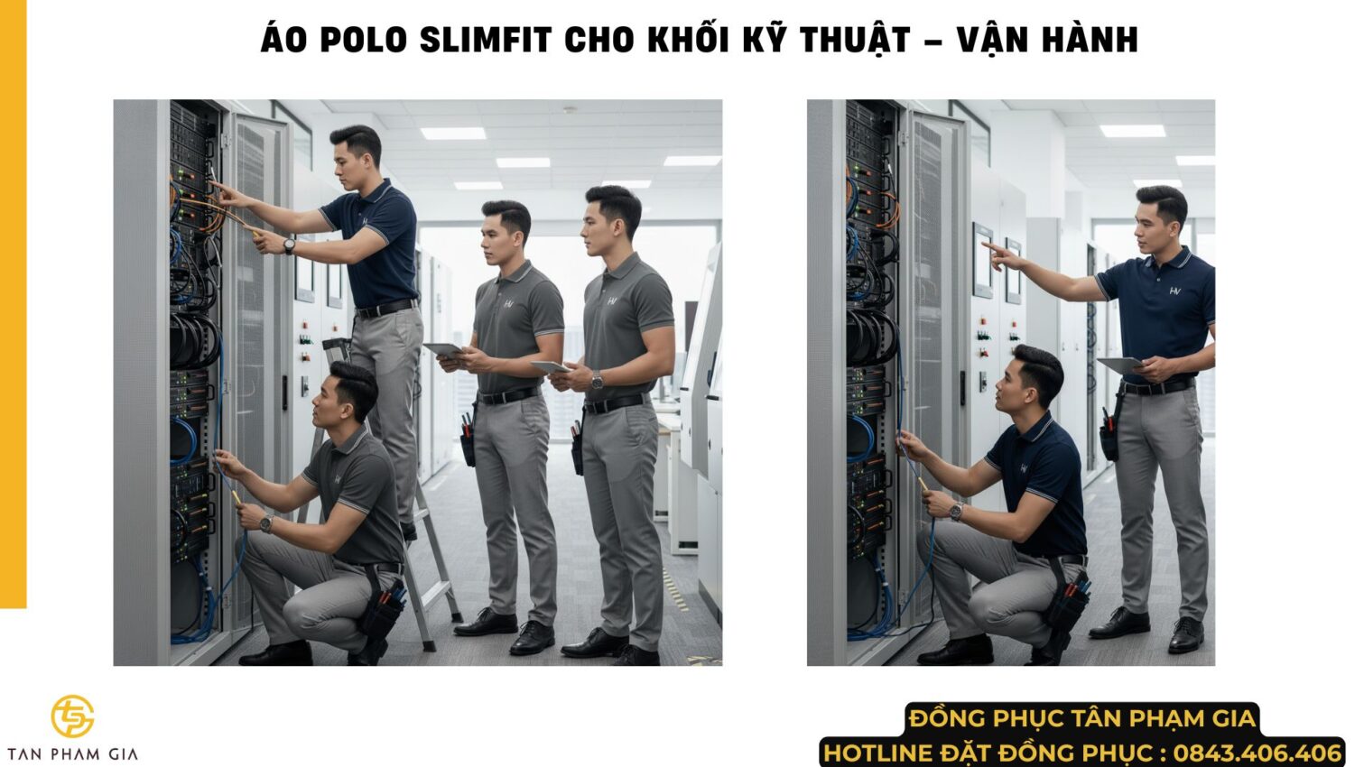 Mẫu Áo Polo Đồng Phục Dáng Slimfit