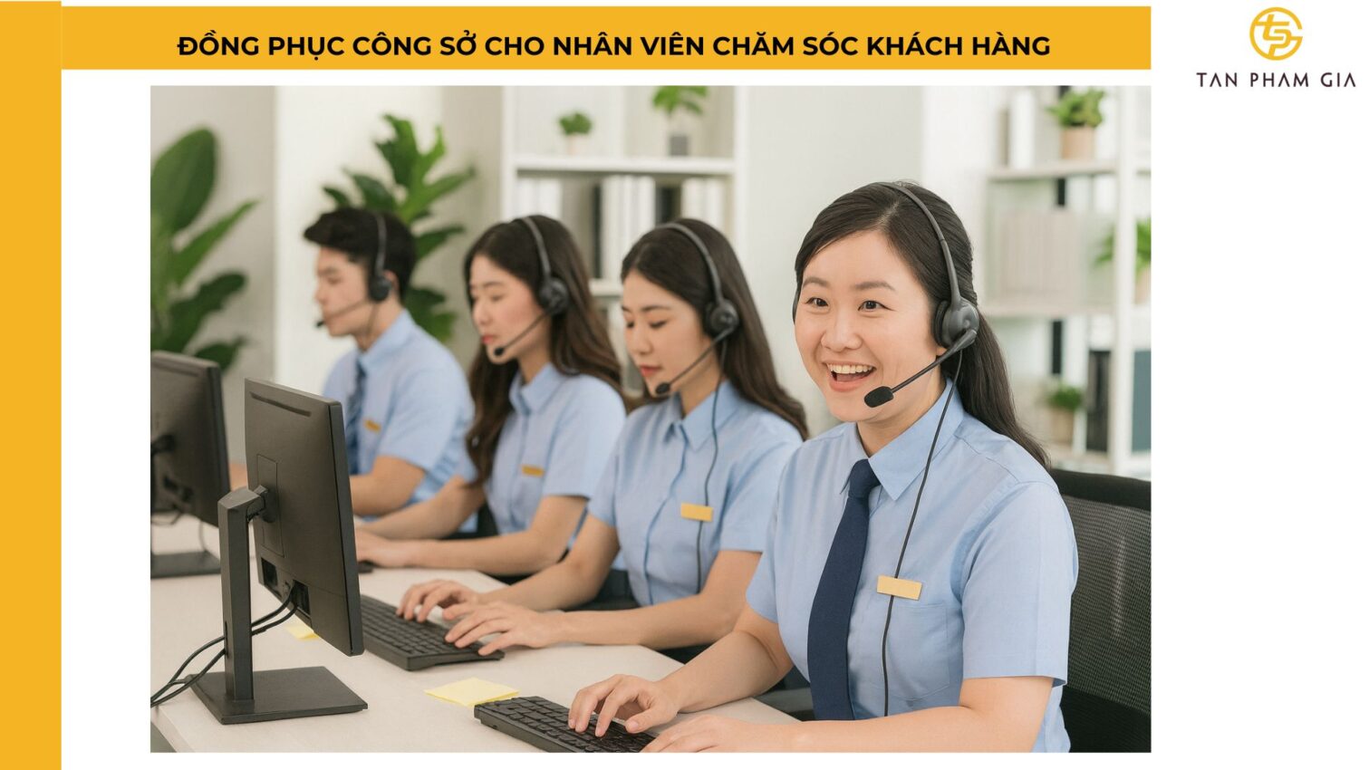 Đồng phục công sở cho nhân viên chăm sóc khách hàng