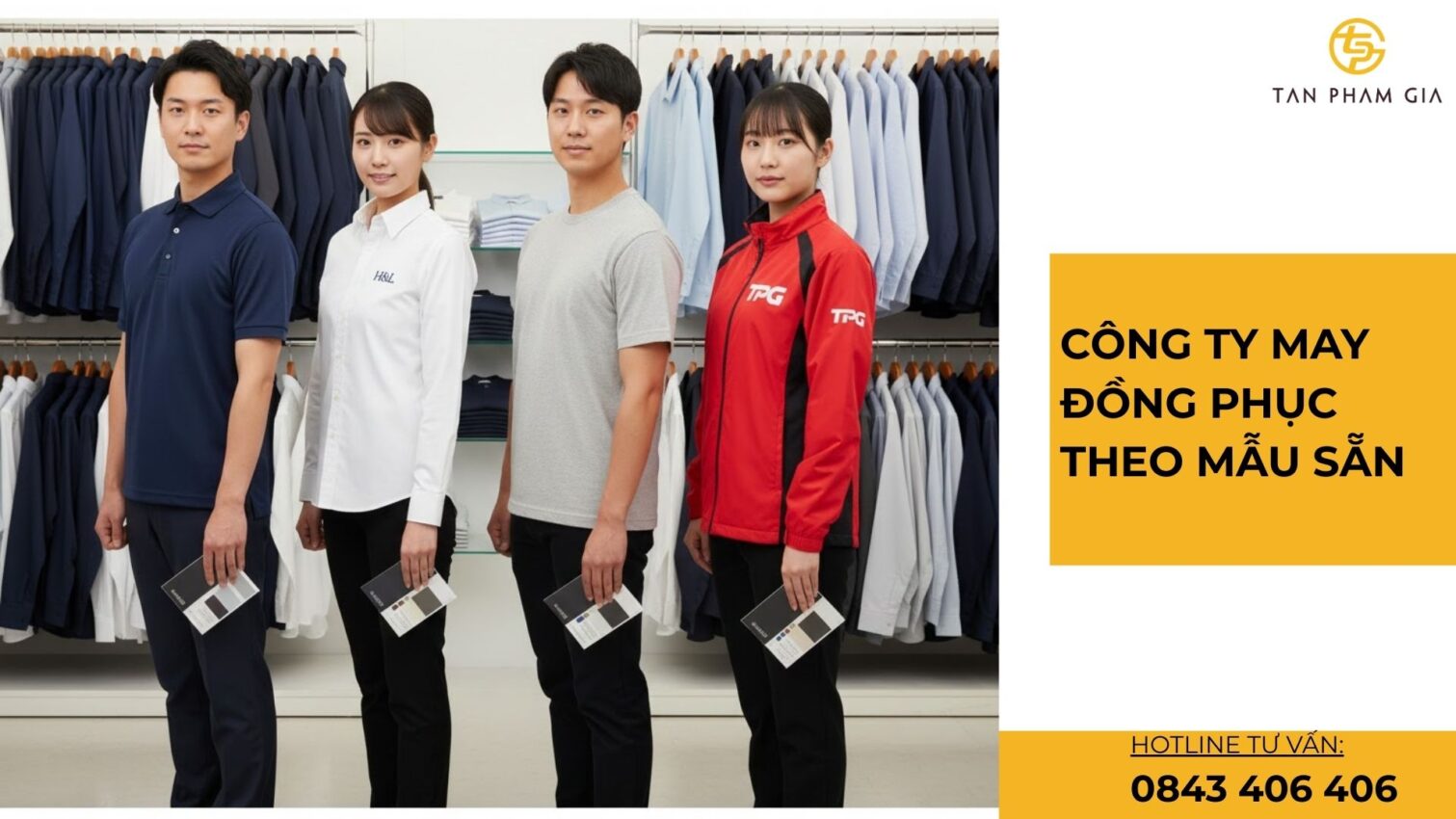 Công ty may đồng phục theo mẫu sẵn