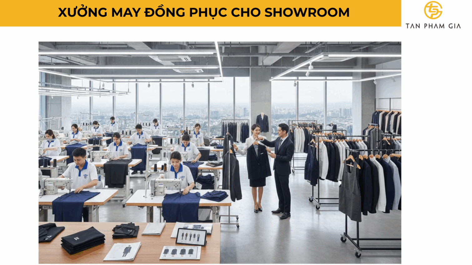 Xưởng May Đồng Phục Cho Showroom