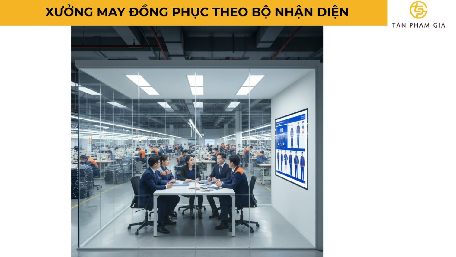 Xưởng May Đồng Phục Theo Bộ Nhận Diện