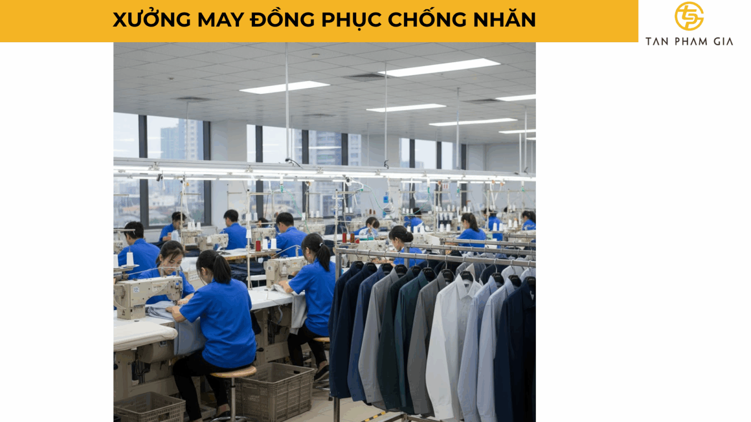 Xưởng May Đồng Phục Chống Nhăn