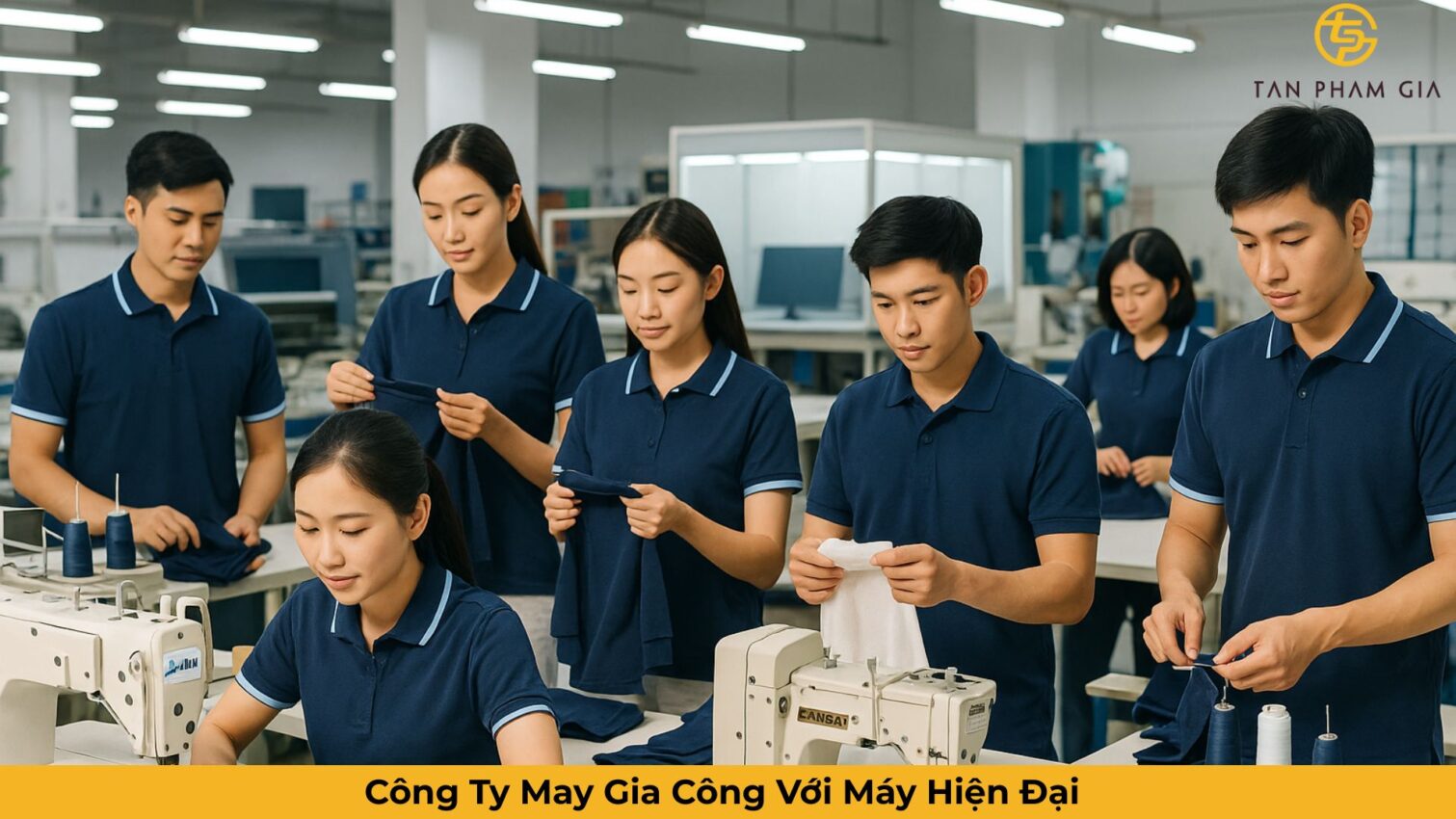Công Ty May Gia Công Với Máy Hiện Đại