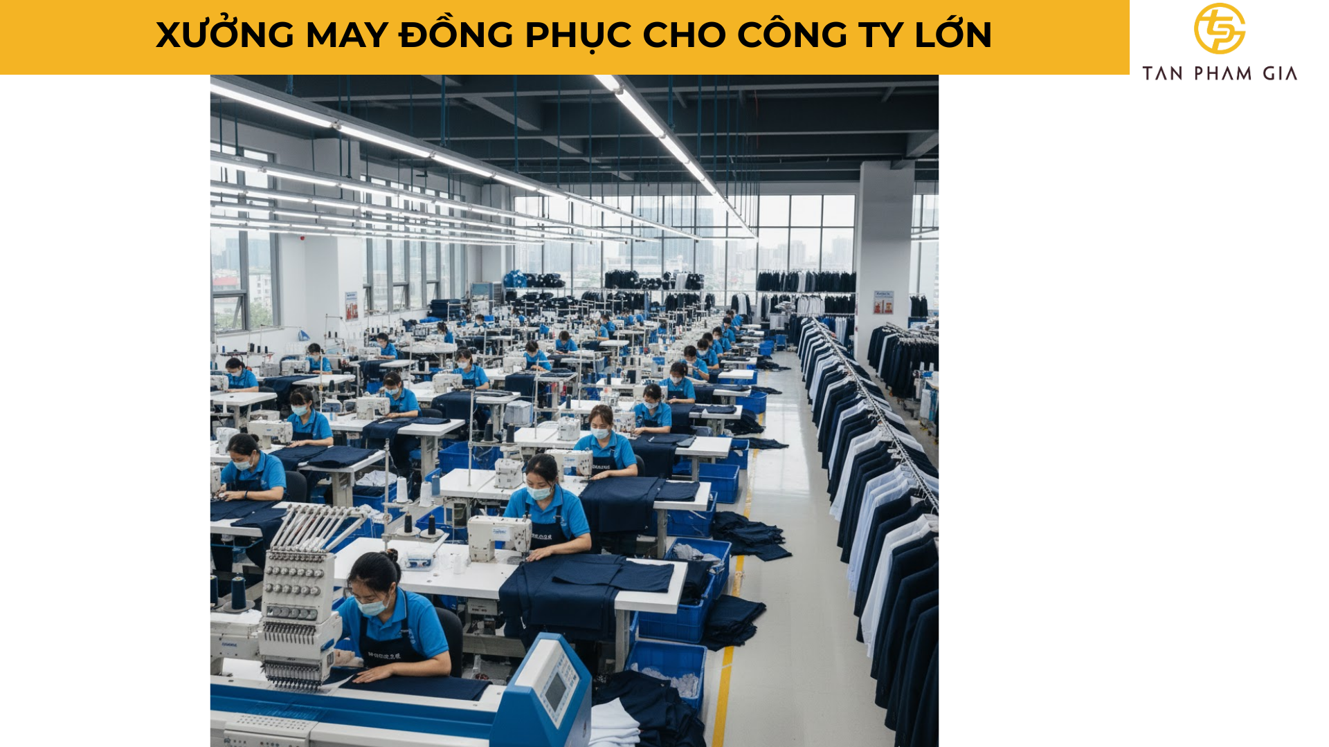 Xưởng May Đồng Phục Cho Công Ty Lớn