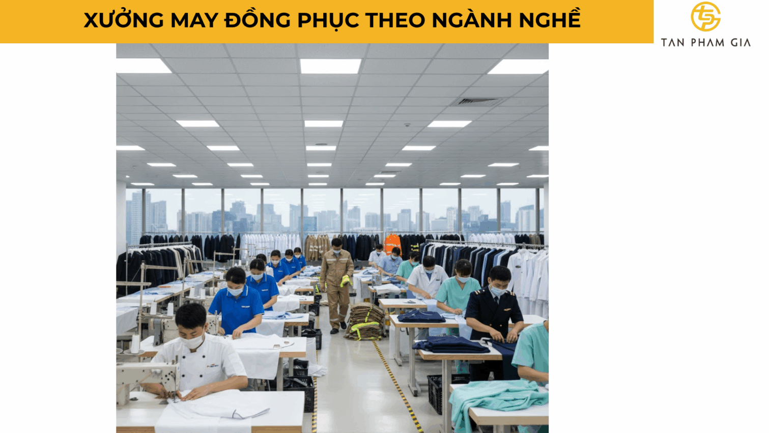 Xưởng May Đồng Phục Theo Ngành Nghề