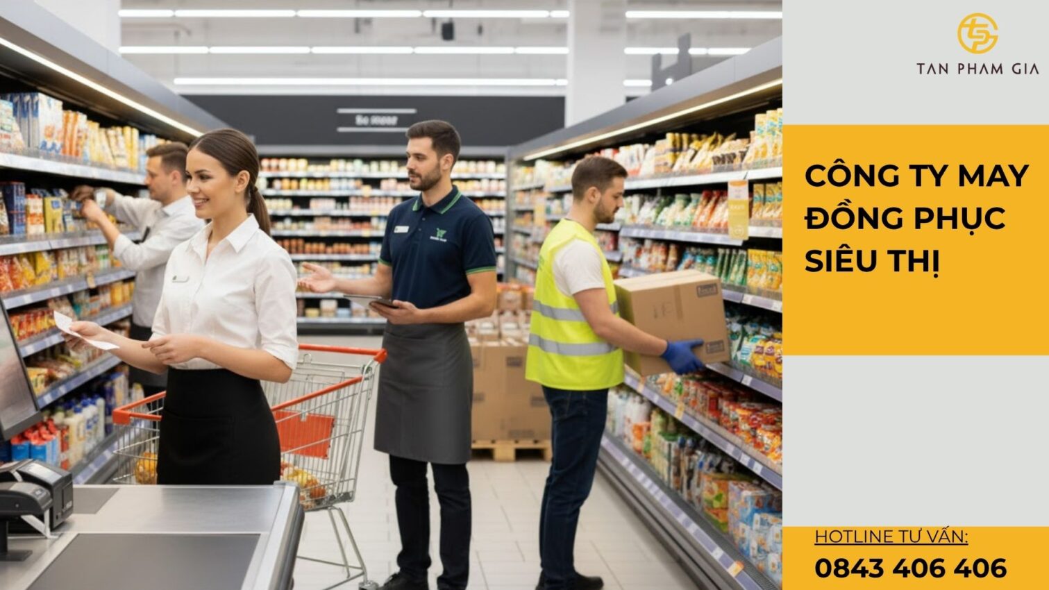 Công ty may đồng phục siêu thị